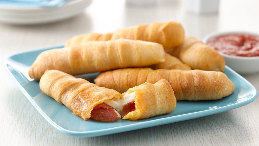 Cheesy Pepperoni Crescent Sticks