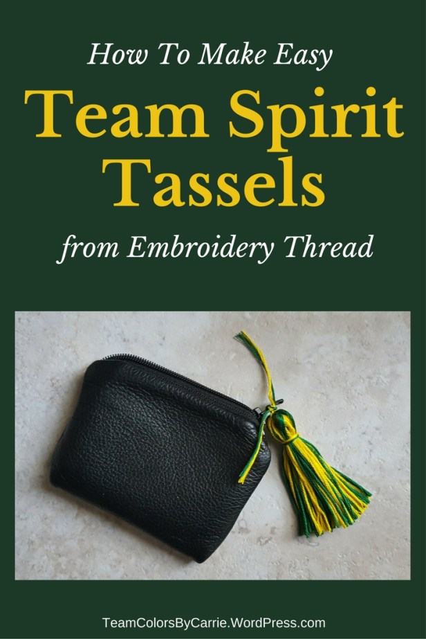 How to make easy team spirit tassels from embroidery thread