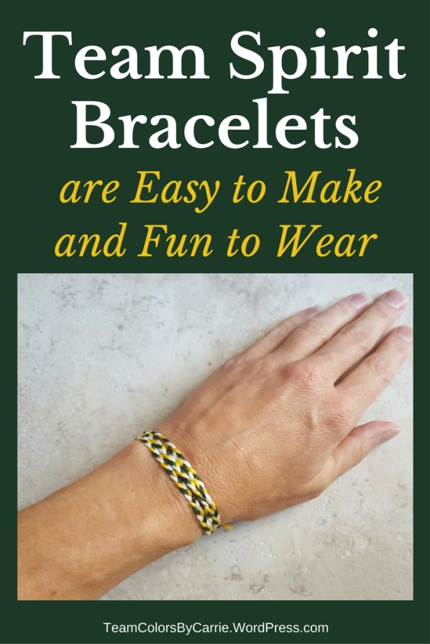 Team spirit bracelets are easy to make and run to wear