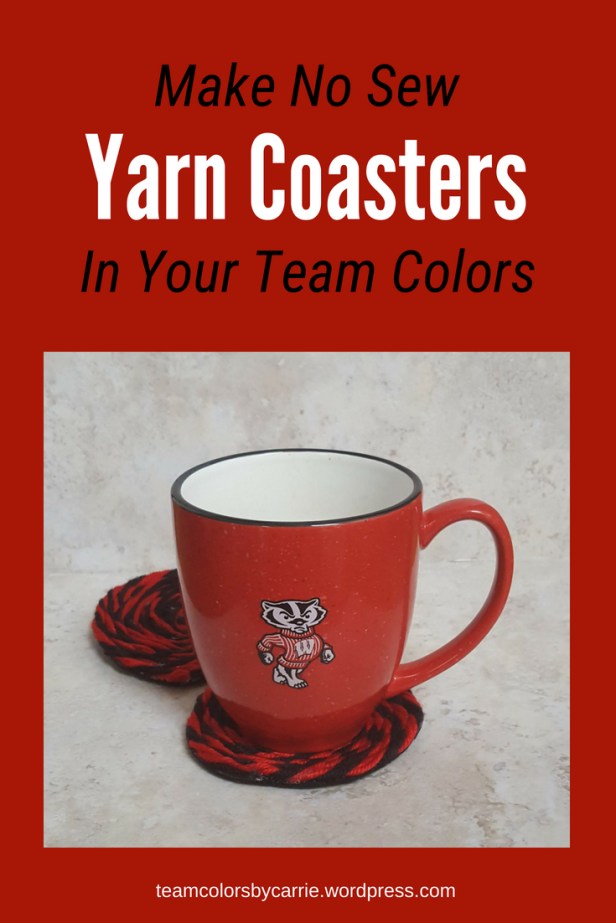 How To Make No Sew Yarn Coasters In Your Team Colors