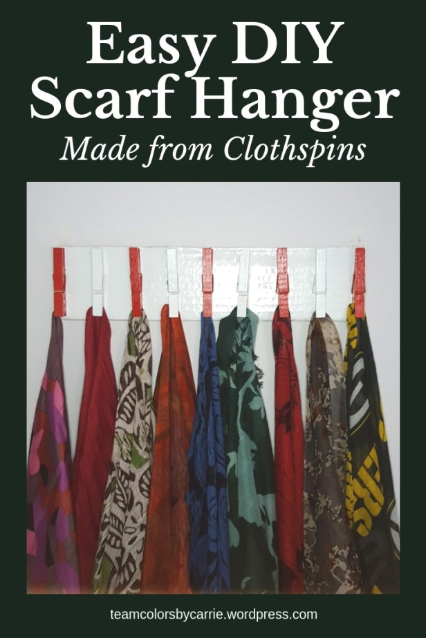 How to Make a Scarf Hanger from Clothespins (1)
