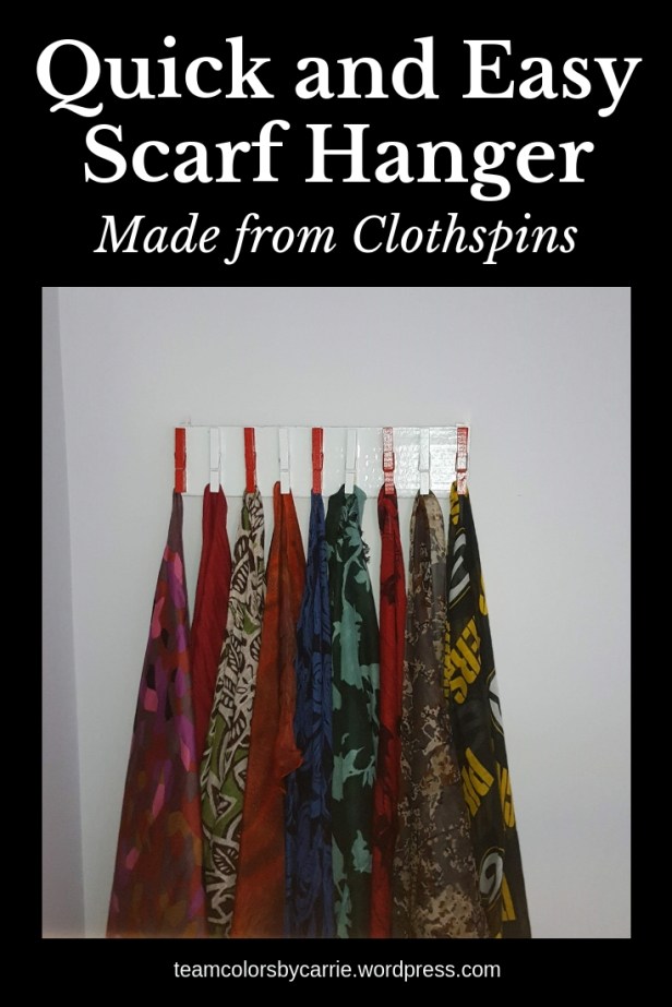 How to Make a Scarf Hanger from Clothespins (2)