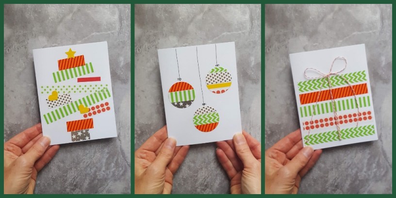 Handmade Washi Tape Christmas Cards