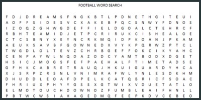 Super Bowl Party Games - FREE Football Word Search