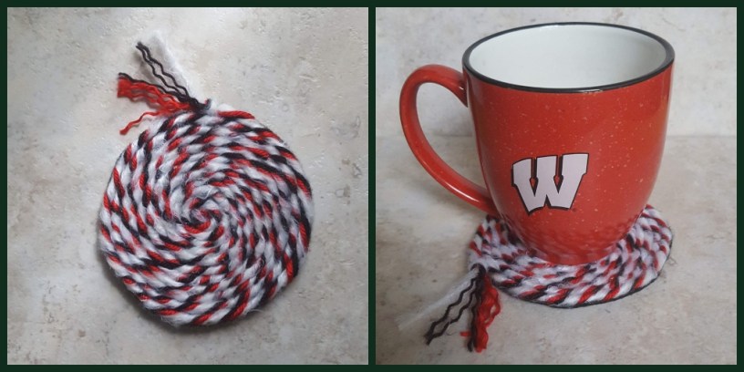 Handmade Coasters from Yarn and Felt