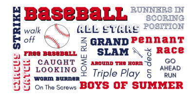 Baseball themed subway art