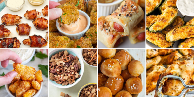 Pictures of various snacks you can make in an air fryer